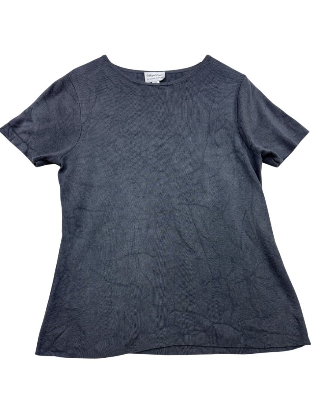 Whisper Knits by Louis Dell’Olio Women's Casual Knit Shirt Size M Gray